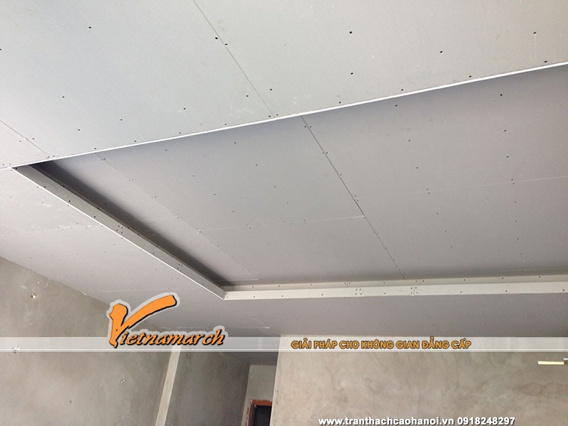 Thi công trần thạch cao nhà anh Hiếu - KDT Đại Thanh Thi công trần thạch cao nhà anh Hiếu - KDT Đại Thanh